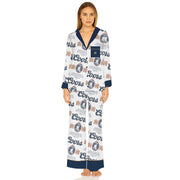 Coors Original 40z - Silky PJ Set - White & Navy
