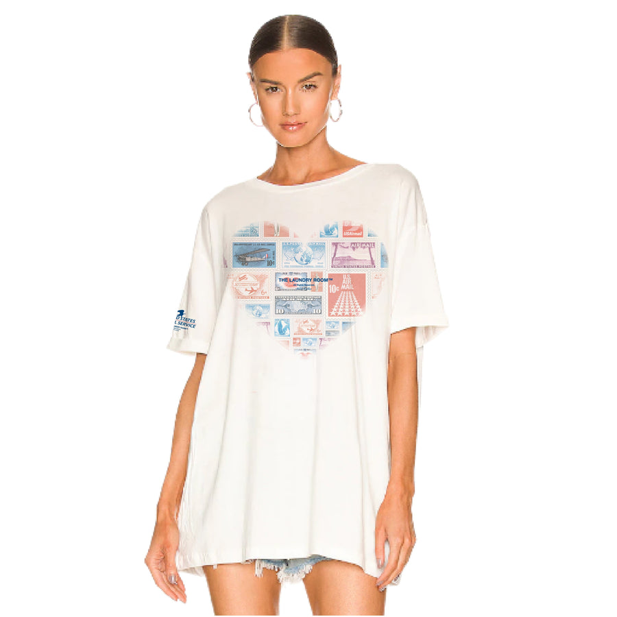 I Love USPS - Oversized Tee - White - The Laundry Room