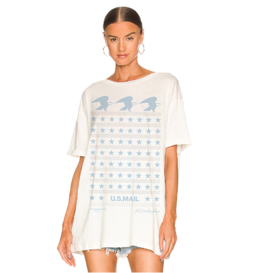 USPS Star Line - Oversized Tee - White - The Laundry Room