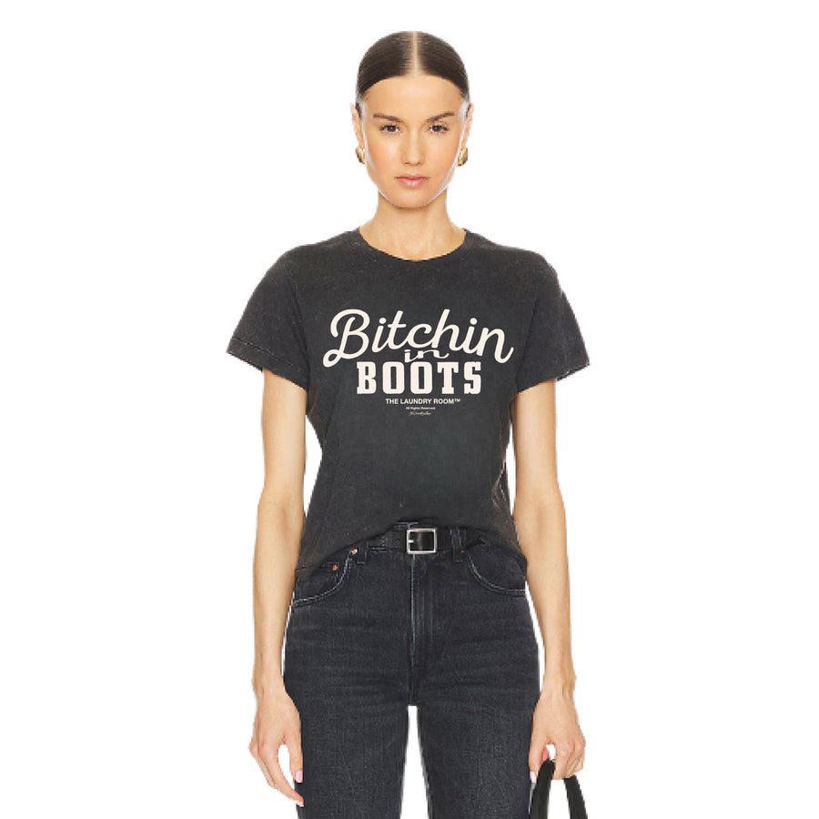 Bitchin In Boots - Perfect Tee - Black Snow - The Laundry Room