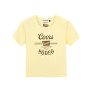 Coors Banquet Rodeo Stamp - Baby Tee - Vintage Yellow