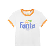 Fanta Official Tm - Perfect Ringer Tee - White & Orange