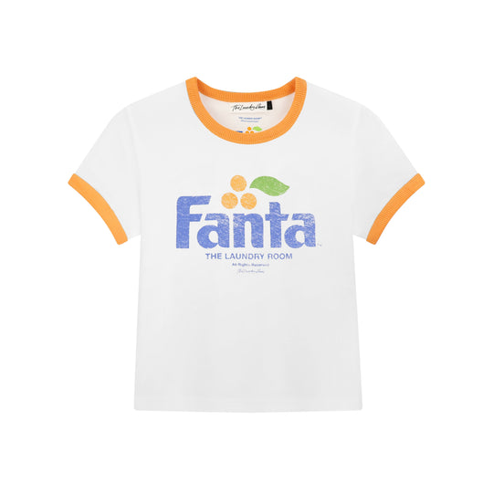 Fanta Official Tm - Perfect Ringer Tee - White & Orange