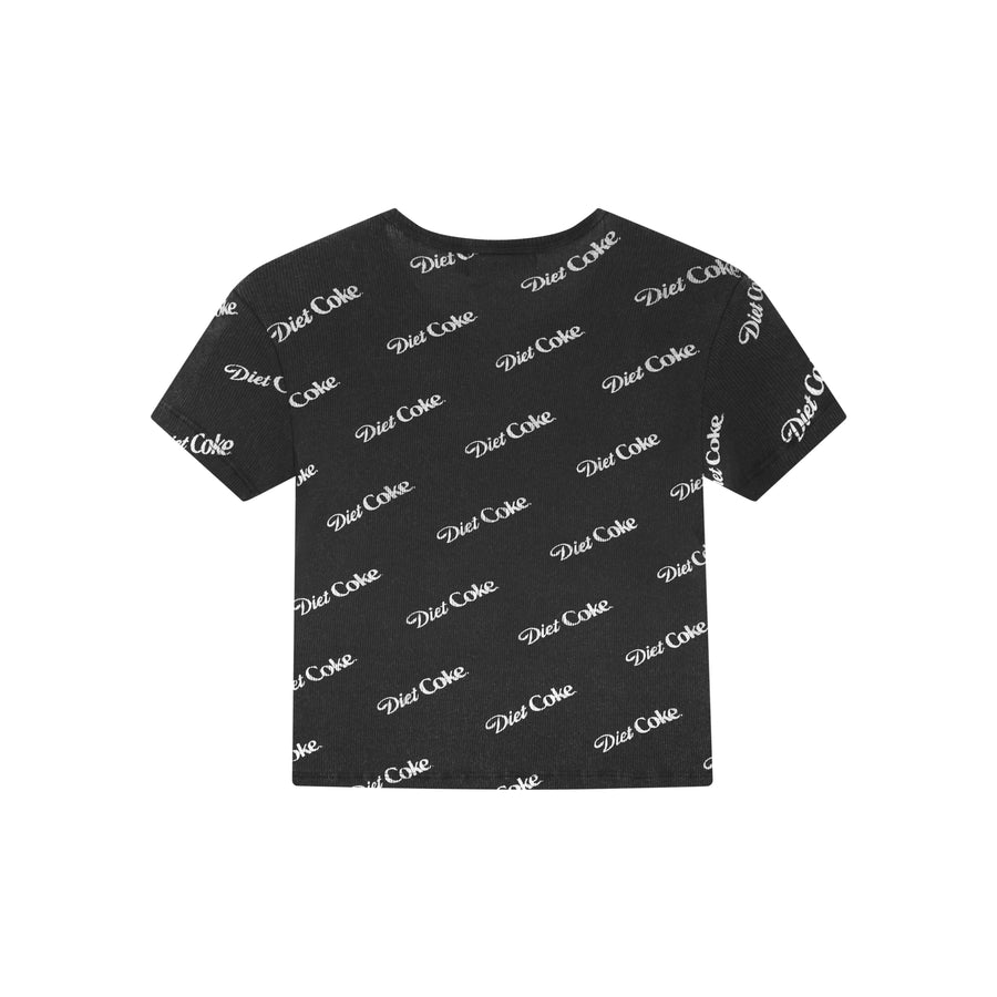 Diet Coke Pattern - Baby Tee - Black Snow