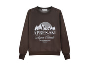 Apres-Ski Aspen Colorado - Classic Crewneck Sweater - Chocolate