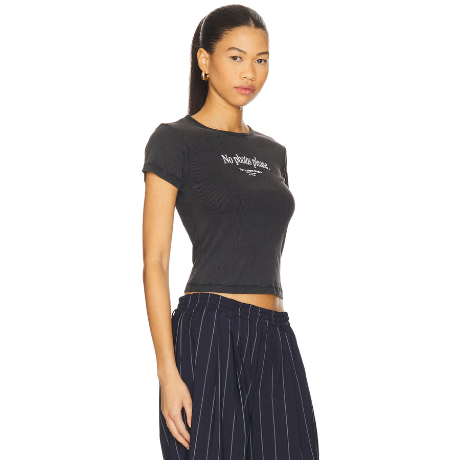 No Photos Please - Baby Tee - Black Snow