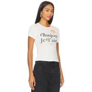 BONJOUR JE T'AIME SS - Baby Tee - White