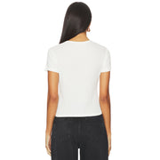 BONJOUR JE T'AIME SS - Baby Tee - White
