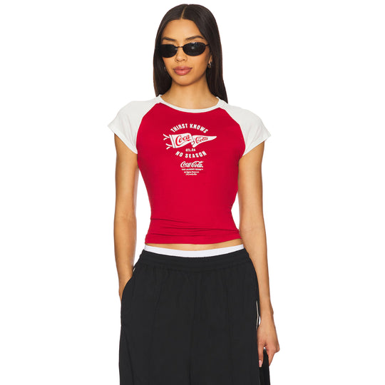 Thirst Knows No Season - Raglan Baby Tee - Red & White - The Laundry Room