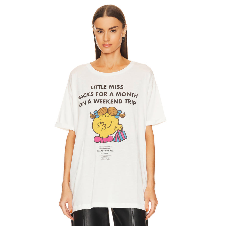 Little Miss Weekend Trip - Oversized Tee - White - The Laundry Room