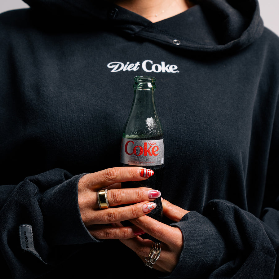 Diet Coke Please - Hideout Hoodie - Black Snow