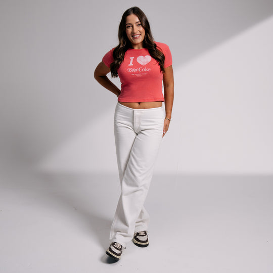 I Heart Diet Coke - Baby Tee - Vintage Red