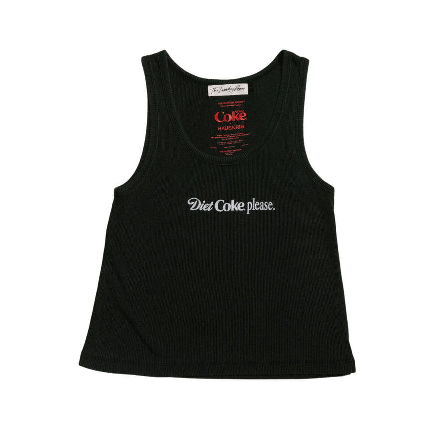 Diet Coke Please - Rib Tank - Black Snow
