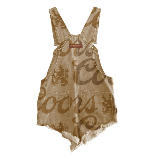 Coors Banquet Big Logo - Printed Denim Shortall - Camel Gold