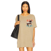 Red White And Malibu - Oversized Tee - Camel Gold - The Laundry Room
