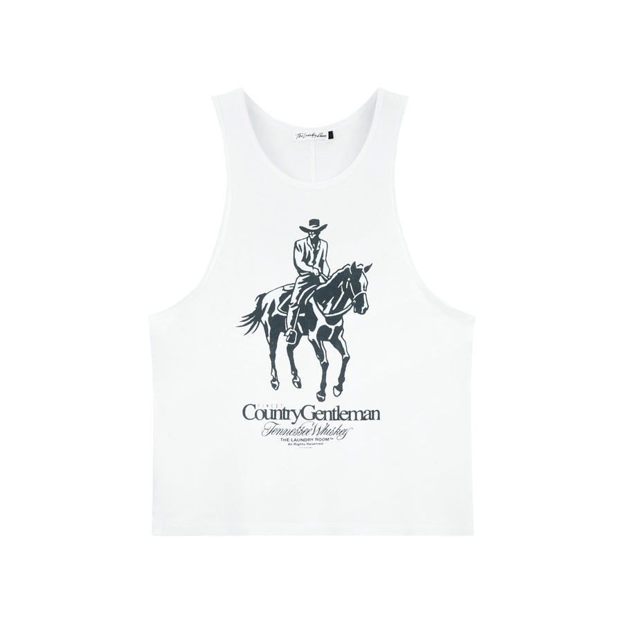 Country Gentleman Tennessee Whiskey - Papa Tank - White - The Laundry Room