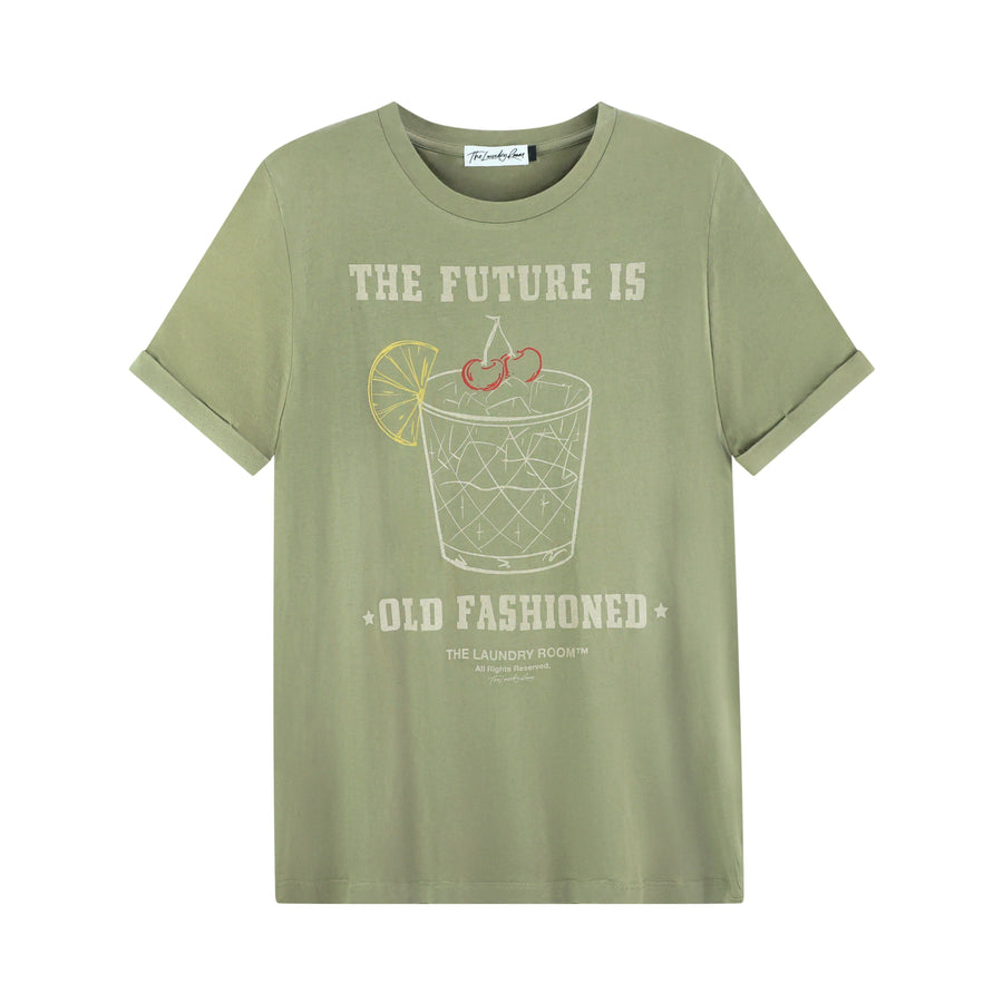 The Future is Old Fashioned - Oversized Tee - Camel Gold - The Laundry Room