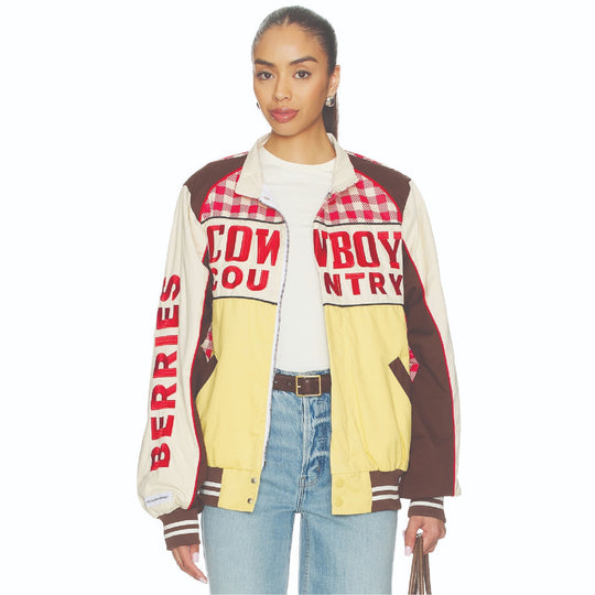 Cowboy Country Grown Wild Berries - Racing Jacket - Red Gingham - The Laundry Room