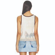 Ranch Life - Rib Tank - White & Brown - The Laundry Room