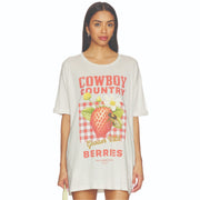 Cowboy Country Berries - Oversized Tee - Bone - The Laundry Room