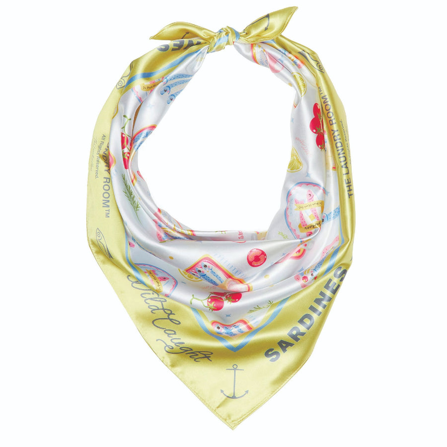 Wild Caught Sardines - Silky Bandana - Yellow - The Laundry Room