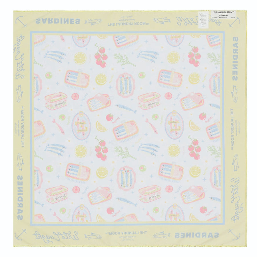 Wild Caught Sardines - Silky Bandana - Yellow - The Laundry Room
