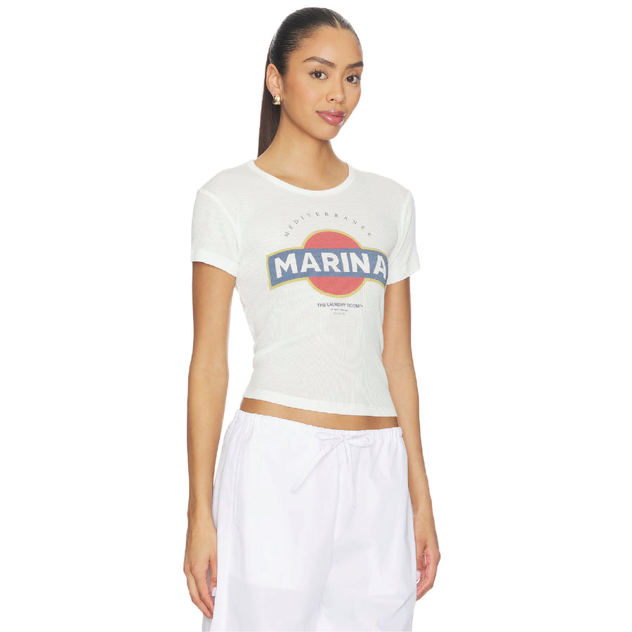 Mediterranean Marina - Baby Tee - White - The Laundry Room
