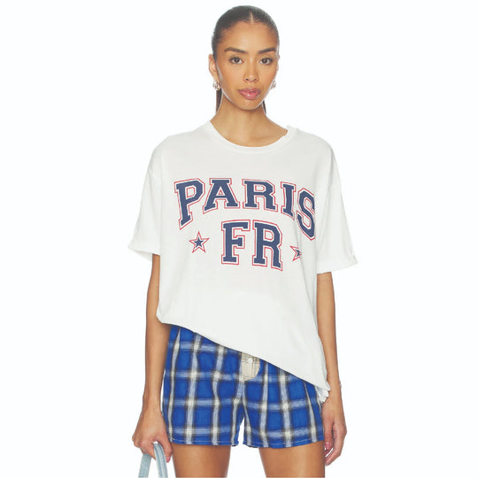 Paris FR - Oversized Tee - White - The Laundry Room