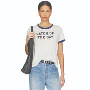 Catch Of The Day - Perfect Ringer Tee - Bone & Navy Snow - The Laundry Room