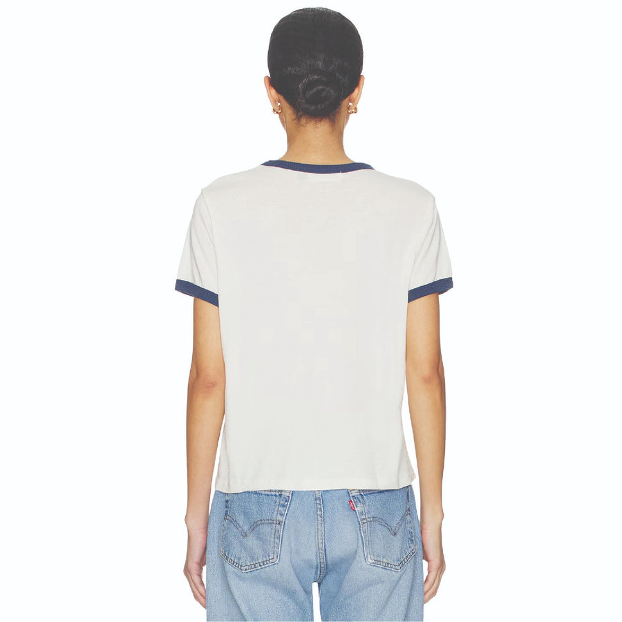 Catch Of The Day - Perfect Ringer Tee - Bone & Navy Snow - The Laundry Room