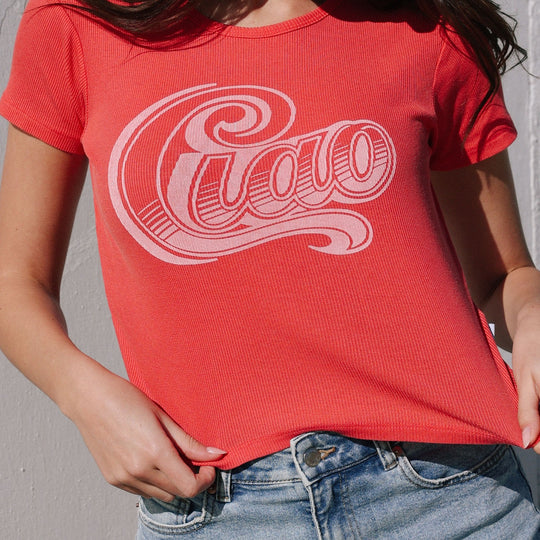 Big Ciao - Baby Tee - Vintage Red