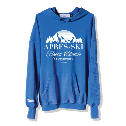 Apres-Ski Aspen Colorado - Hideout Hoodie - Vintage Blue - The Laundry Room