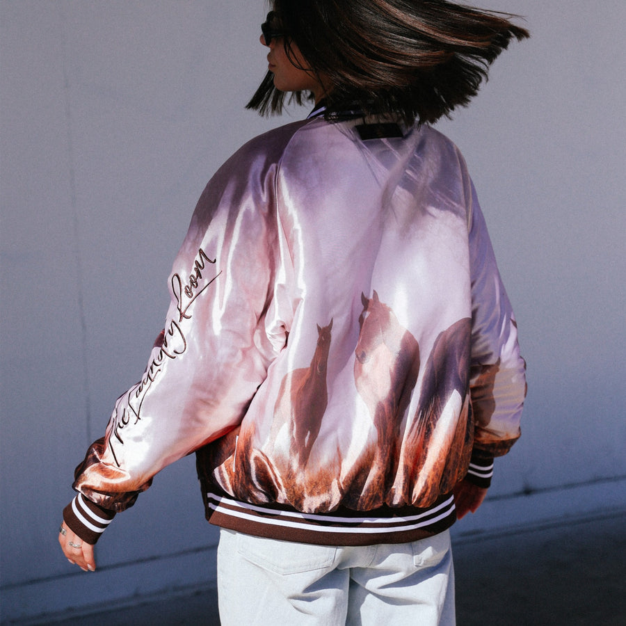 Ranch Life - Stadium Jacket - Brown - The Laundry Room