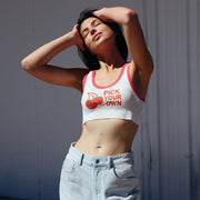 Pick Your Own - Super Crop Rib Tank - White & Red - The Laundry Room