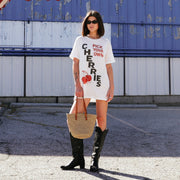 Pick Your Own Cherries - Oversized Tee - White - The Laundry Room