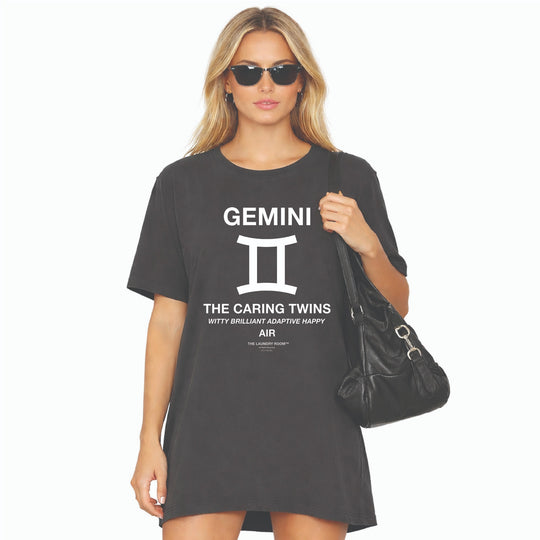 Gemini Twins - Oversized Tee - Black Snow - The Laundry Room