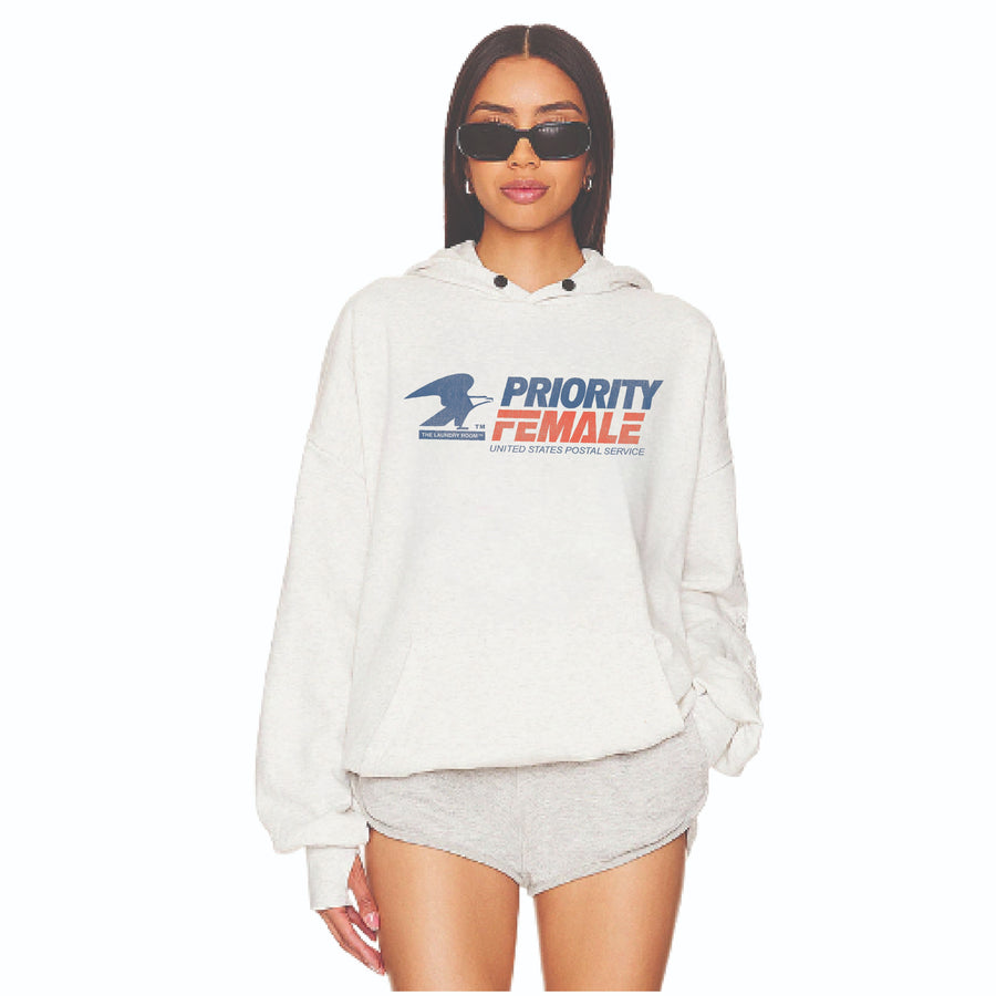 USPS Priority Female - Hideout Hoodie - Pebble Heather - The Laundry Room