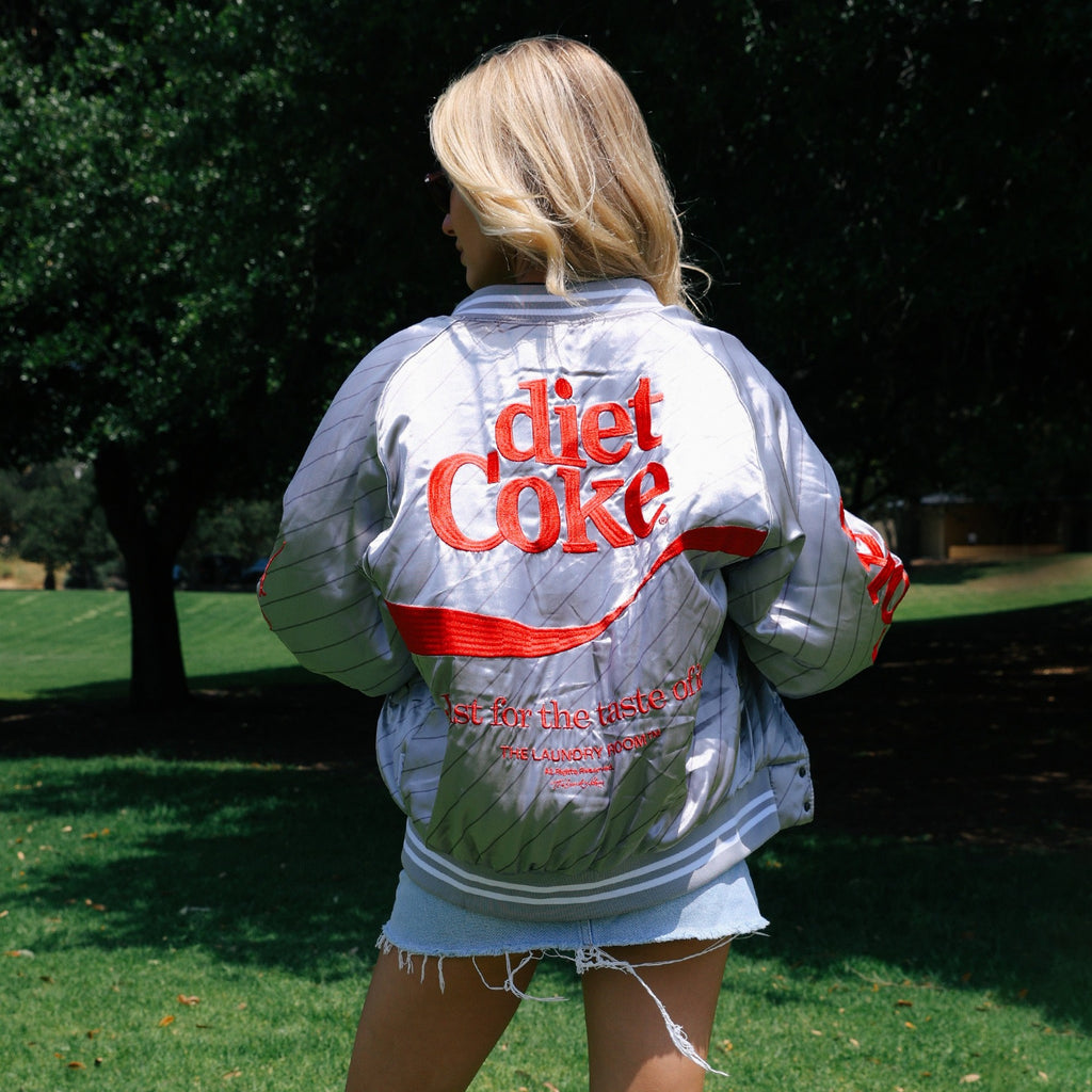 Diet Coke On Ice 82 - Stadium Jacket - Silver– The Laundry Room