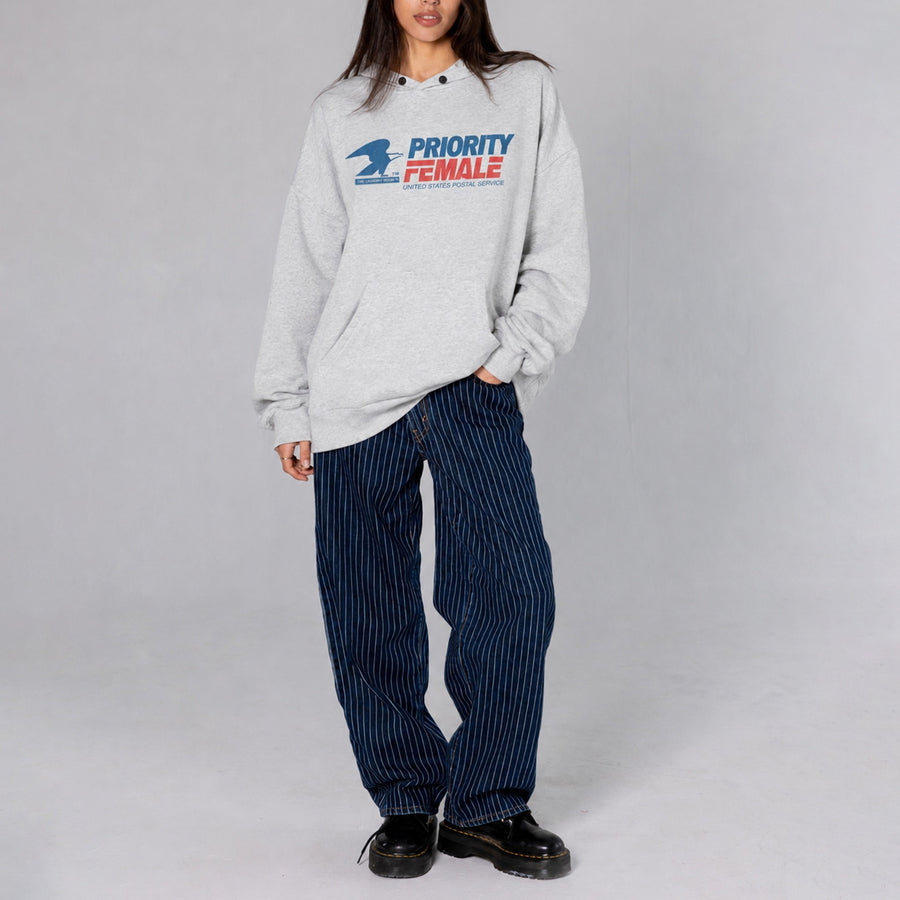 USPS Priority Female - Hideout Hoodie - Pebble Heather