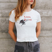Little Devil - Baby Tee - White