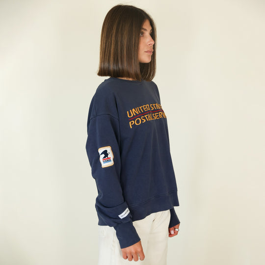 USPS Heritage - Classic Crewneck Sweater - Navy Snow