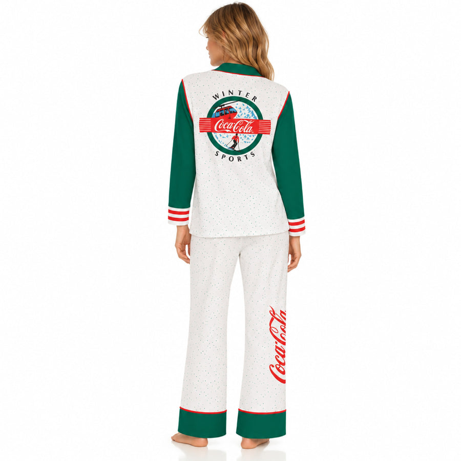 Coca Cola Winter Sports - Silky PJ Set - Multi